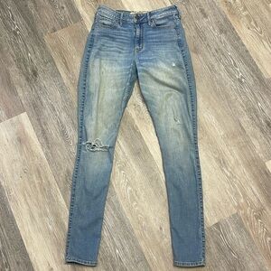 Hollister super skinny high rise blue jeans size 3 Regular